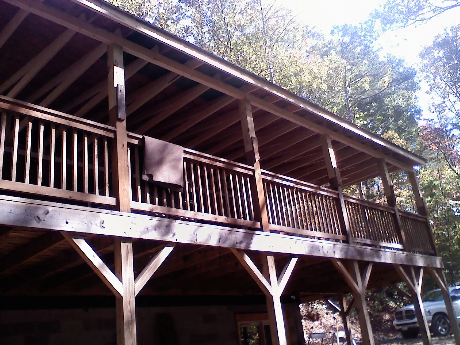 Timber framing under a new elevated porch and deck — Roof Leak Repair in Orbisonia by Roofing Brothers
